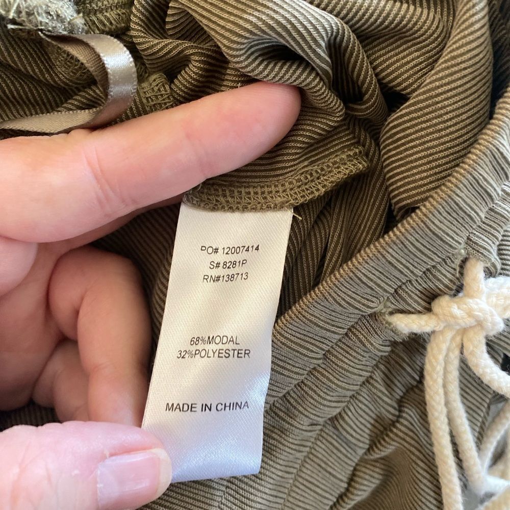 Doe & Rae green drawstring joggers with pockets S - Picture 7 of 10